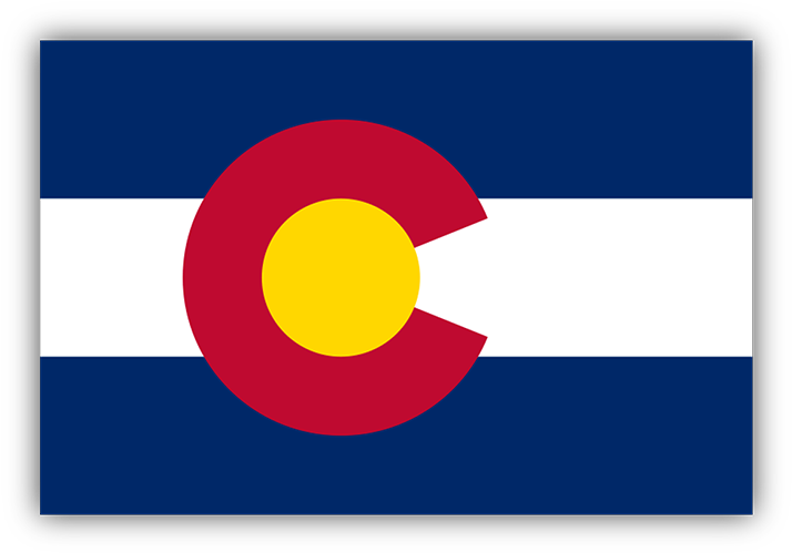 Colorado State Flag Bumper Sticker - Colorado Sticker (720x720)