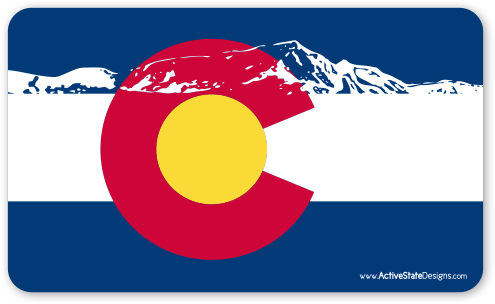 Colorado Flag-rocky Mountains By Activestate Designs - Rocky Mountains Colorado Logo (495x304)