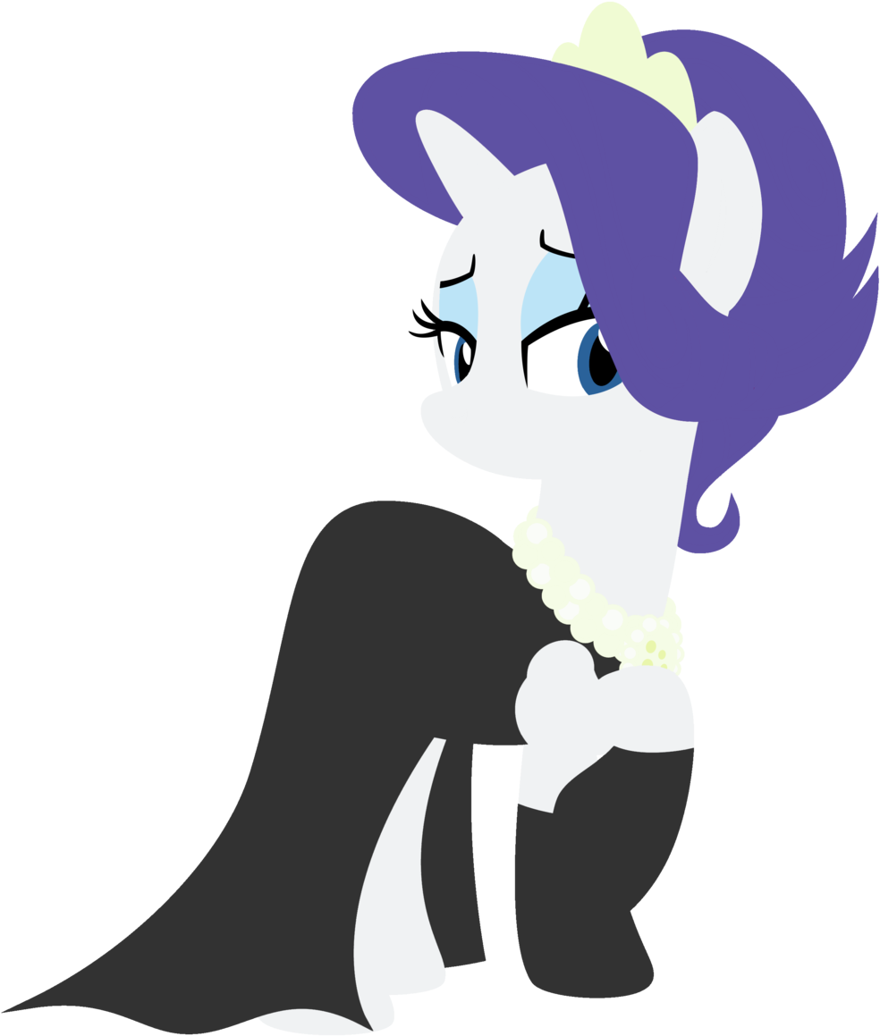 Blah23z, Audrey Hepburn, Black Dress, Breakfast At - Mlp Rarity Hairstyle (1024x1182)