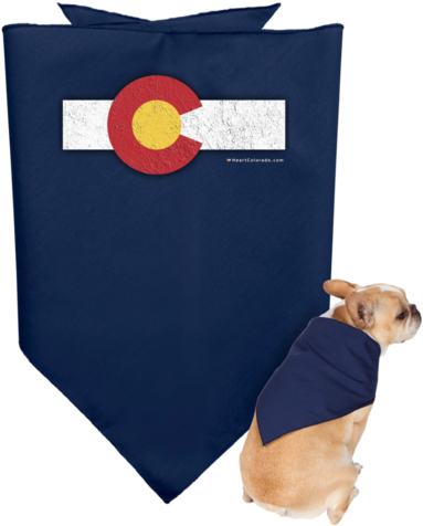 Granite Colorado State Flag Doggie Bandana - Customcat 3905 Doggie Bandana (480x480)