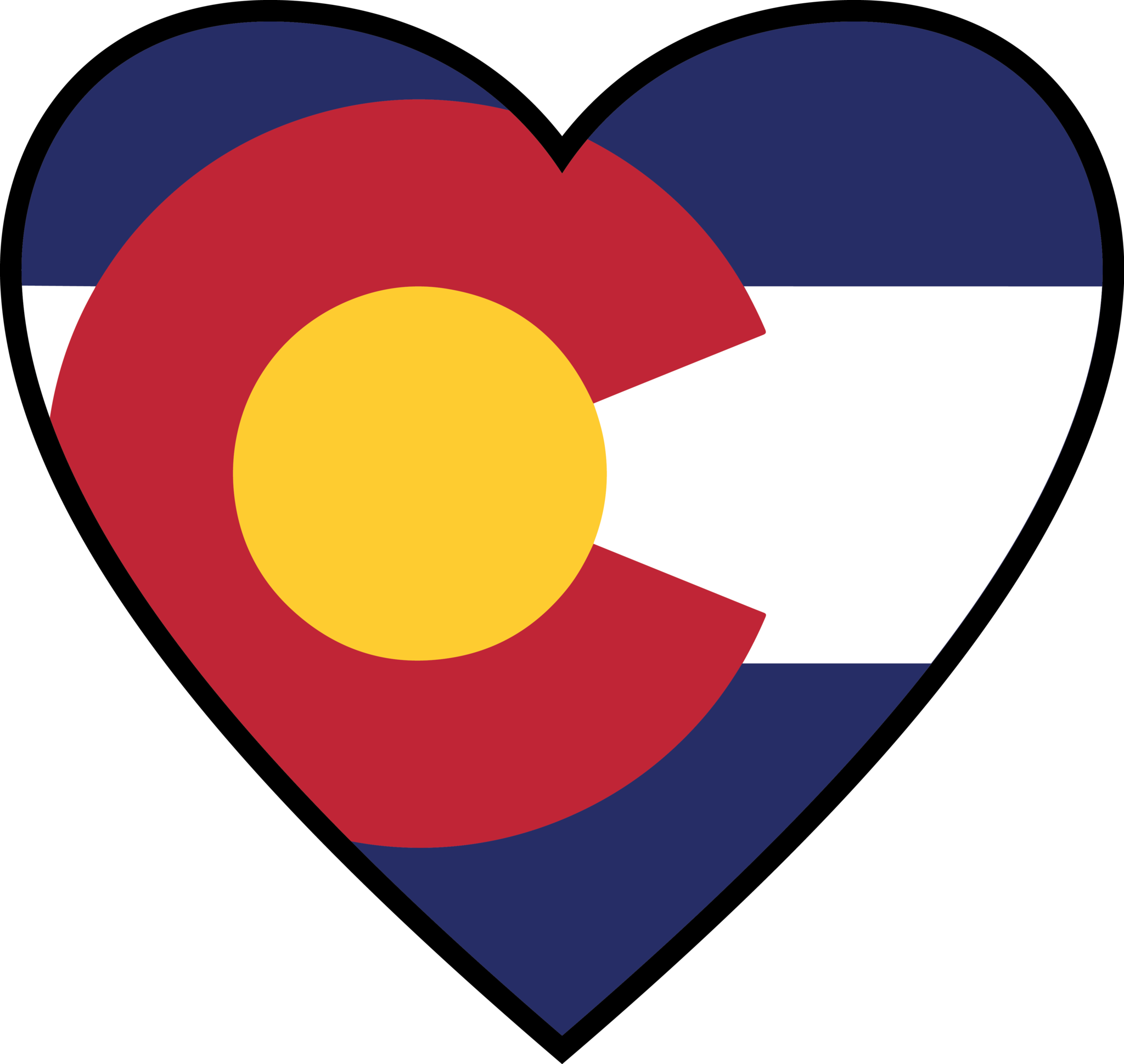 Colorado Clipart Colorado Flag Clipart - Colorado Flag Heart Png (2048x1940)