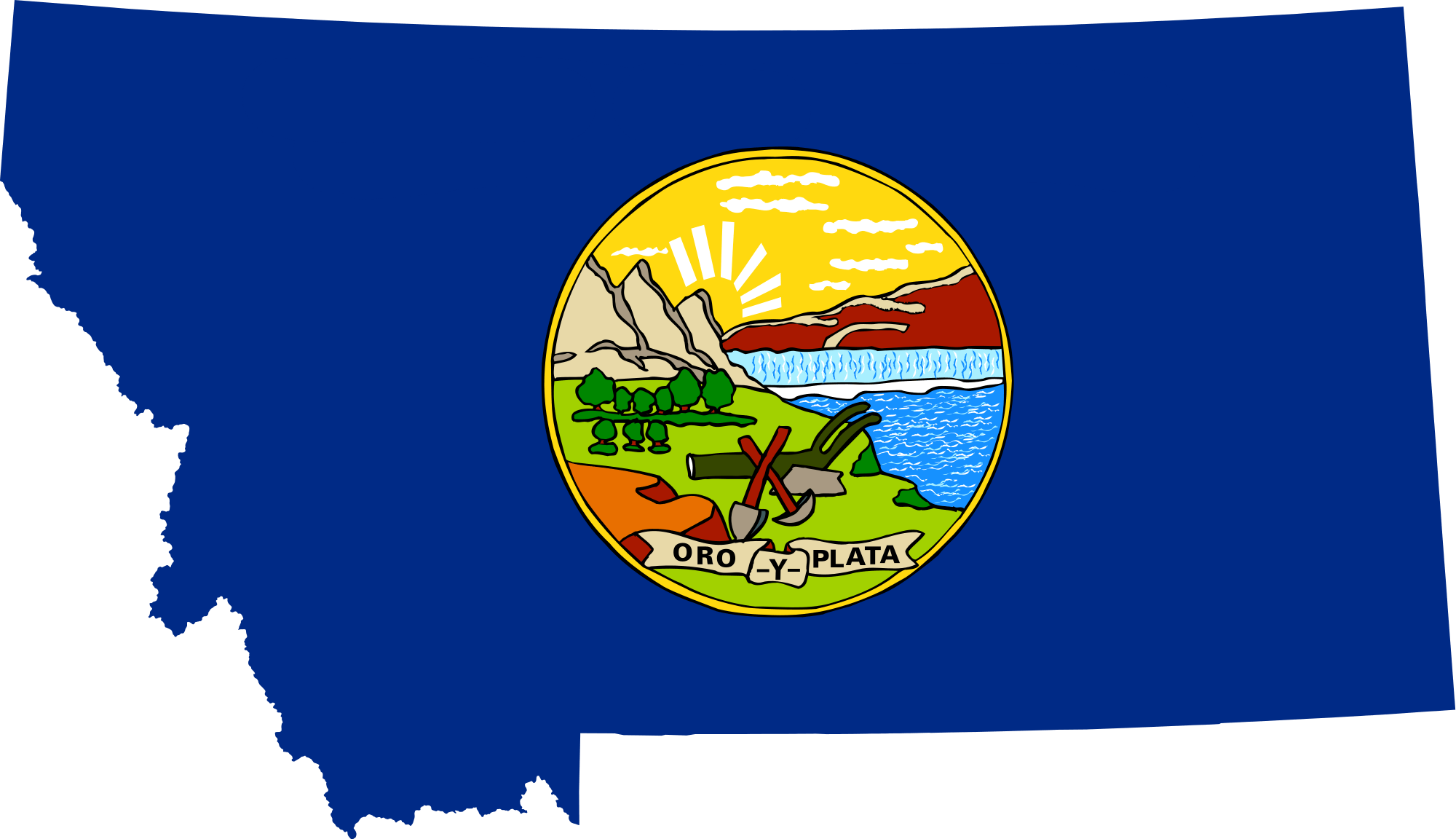 Colorado Flag Facts Maps Points Of Interest Montana - Montana Flag Map (2000x1152)