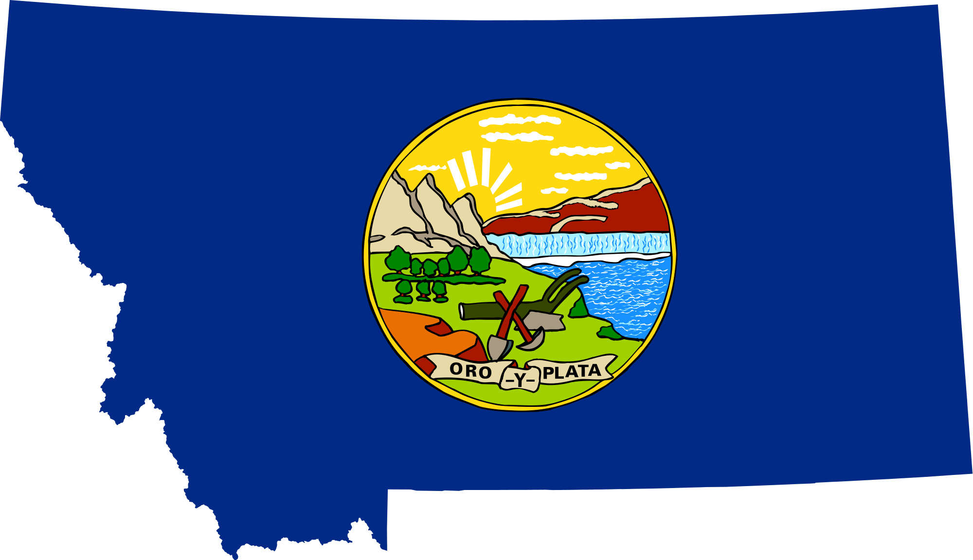 Colorado Flag Facts Maps Points Of Interest Montana Montana Flag Map 2000x1152 Png Clipart Download