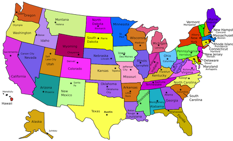 Do You Know Your U - States And Capitals Map (500x385)