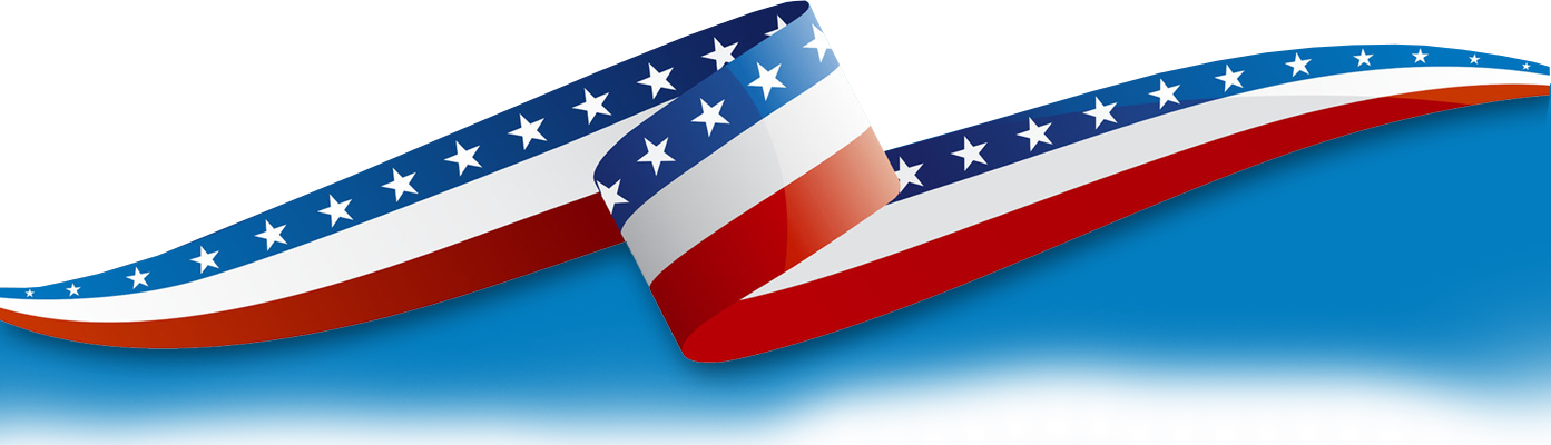 State Flags - Red White And Blue Ribbon Png (1393x400)