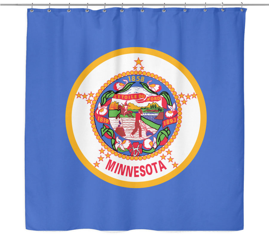 Minnesota State Flag Shower Curtain - State Flag Of Mn (900x900)