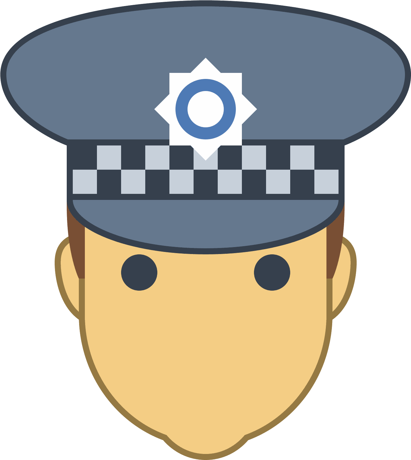 Uk Police Officer Icon - Cartoon (1600x1600)