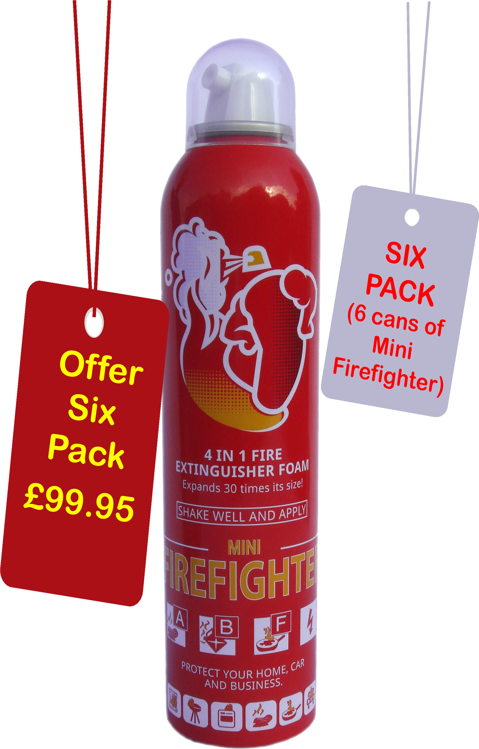 250ml Six Pack - Mini Firefighter Fire Extinguisher Uk (2058x3543)
