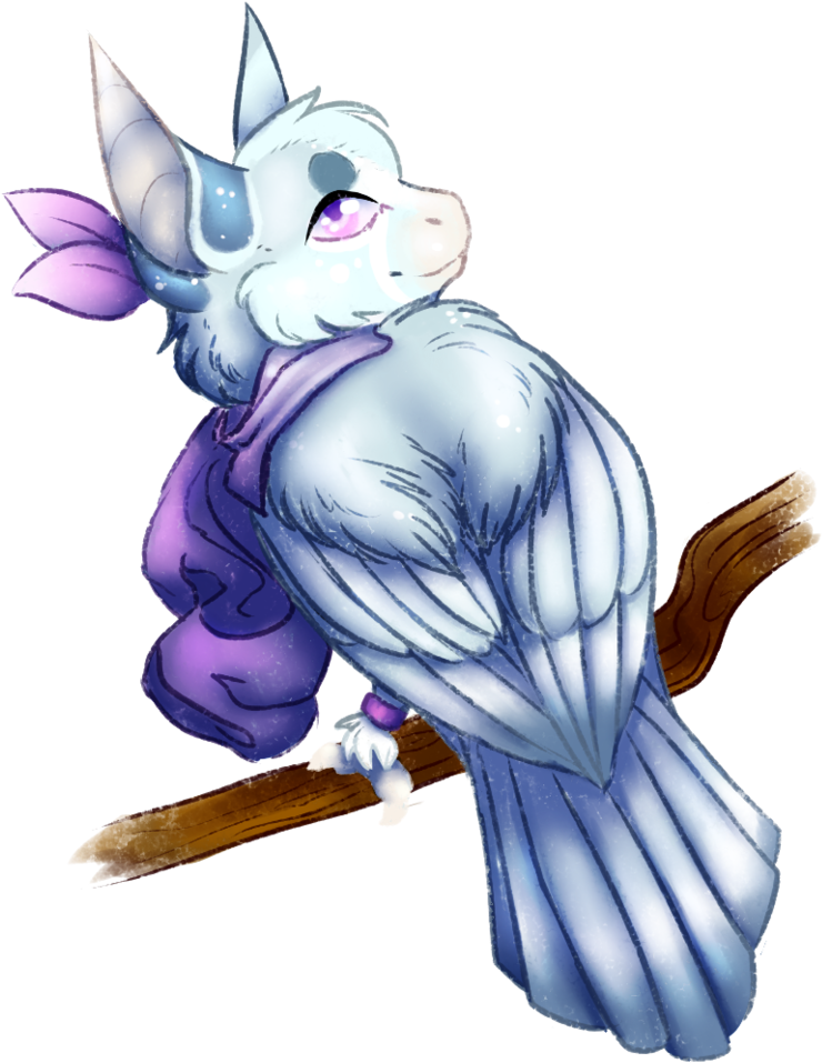 Blue Beauty By Night-throat - Cartoon (796x1004)