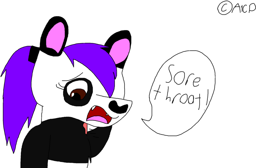 Sore Throat By Angelthecyborgpanda - Cartoon (1024x582)