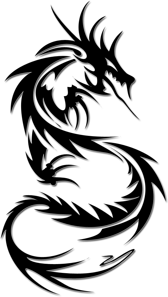 Tattoo Clipart Transparent Background - Simple Dragon Tattoos Designs (604x1024)