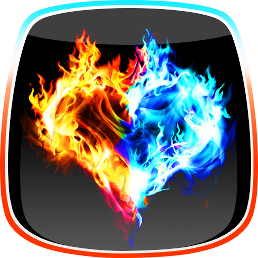 Hot And Cold Or Fire And Ice Icons Stock Vector - Fire And Ice Live (512x512)