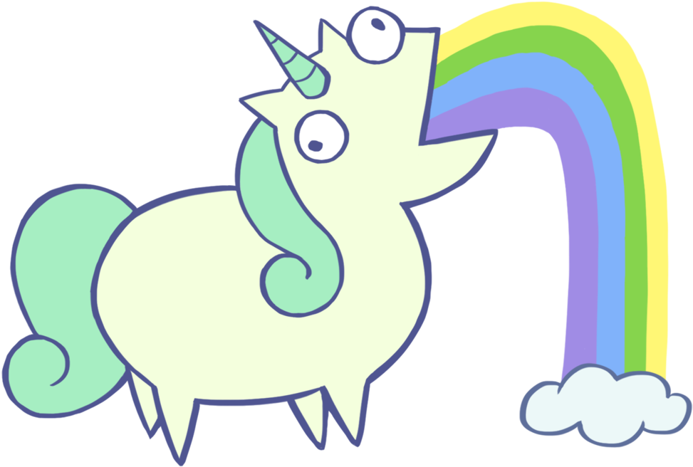 Unicorn Spewing Rainbow By Rinaspirit - Unicorn Spewing Rainbow By Rinaspirit (1024x699)