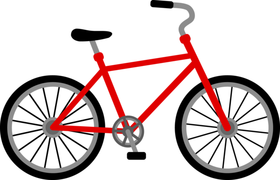Free Clip Art Of A Red Bicycle - Red Bike Clipart (650x420)