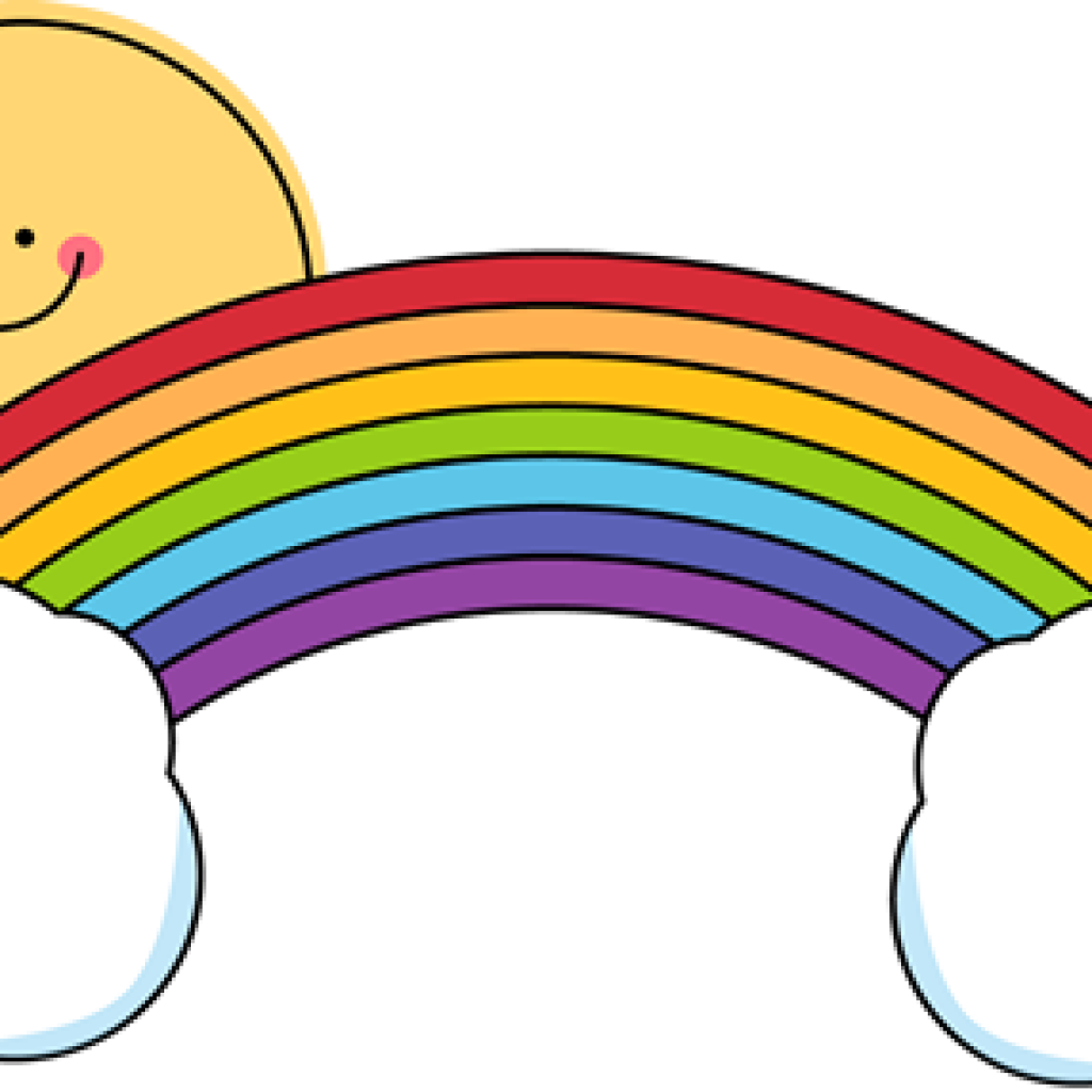 Rainbow Clipart Free Rainbow Clip Art Rainbow Images - Cartoon Sun And Rainbow Png (1024x1024)