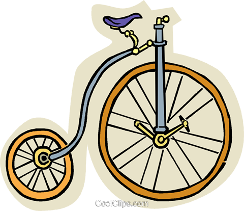 Bicicleta Penny Farthing Livre De Direitos Vetores - Clip Art (480x414)