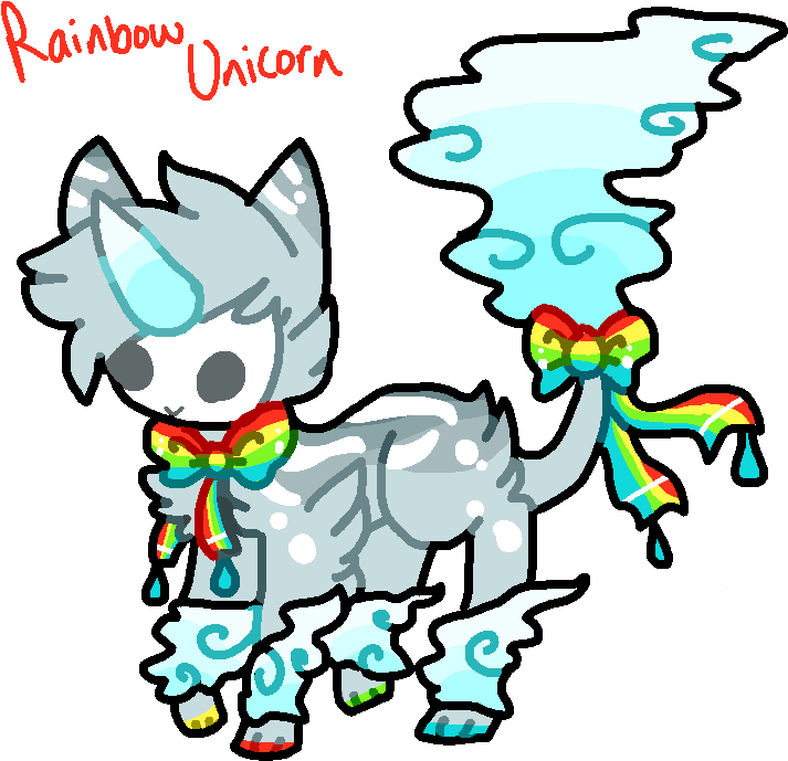 Rainbow Unicorn Tranceling Auction By Celexte - Cartoon (800x700)