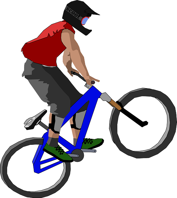 Sport, Cartoon, Bike, Risk, Biker, Jump - Mountain Biker Clip Art (572x640)