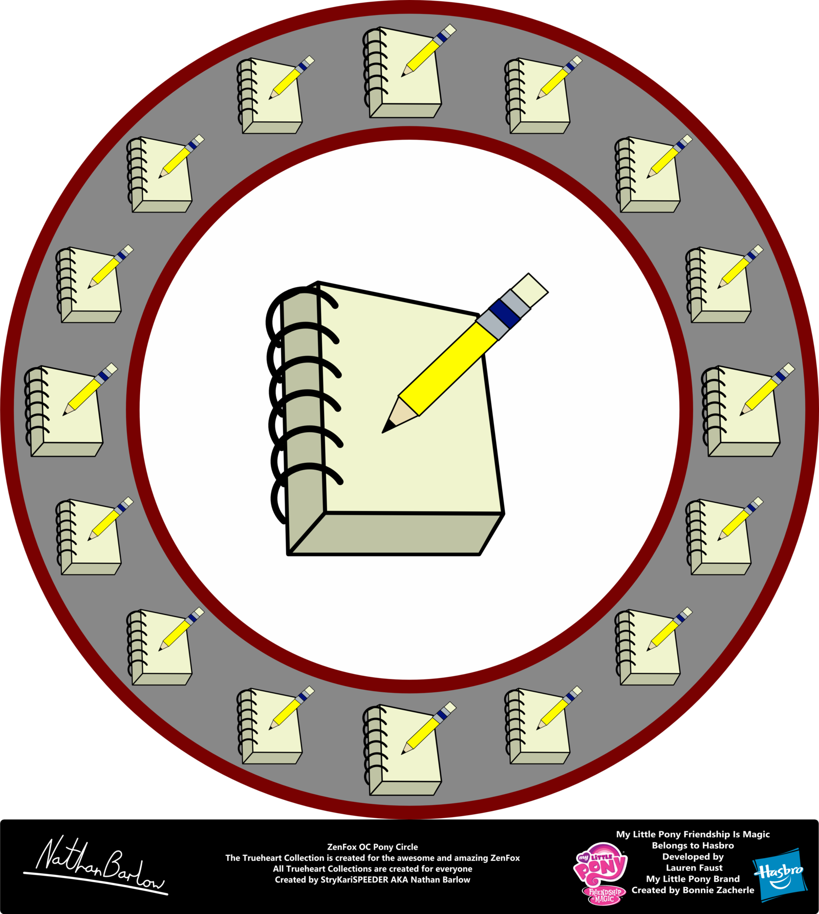 Zenfox Oc Cutie Mark Circle By Strykarispeeder - Vector Graphics (1600x1785)