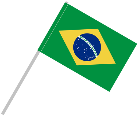 Brazil Flag Clipart Transparent - Brazil Flag On Pole (591x394)