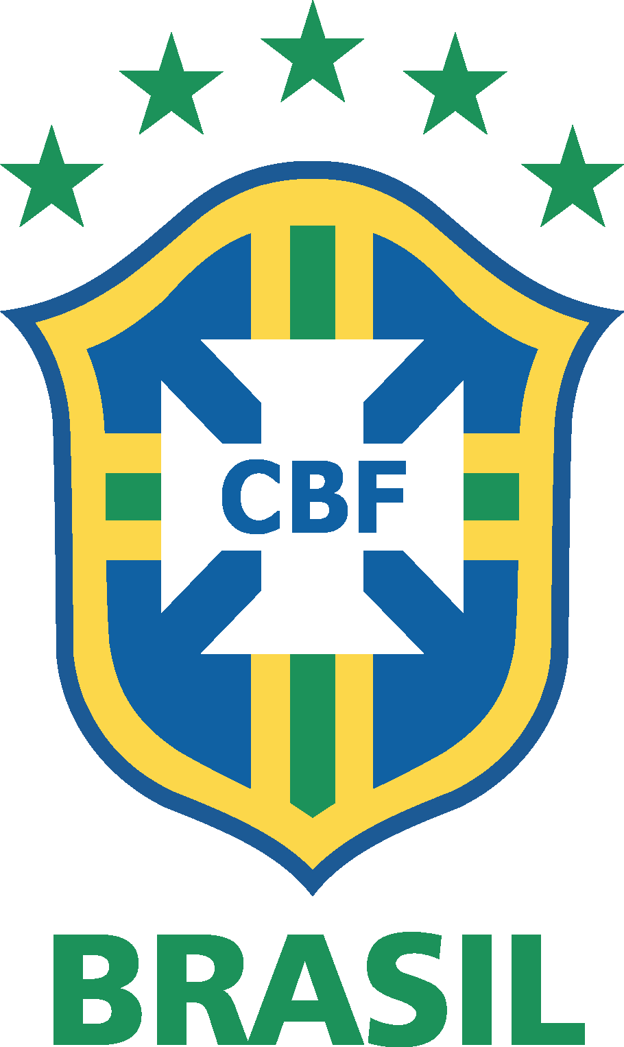 Brazilian Football Confederation & Brazil National - Brazil National Football Team Logo (910x1527)