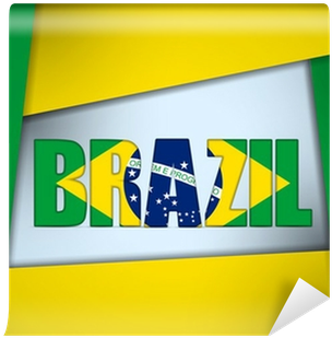 Brazil 2014 Letters With Brazilian Flag Wall Mural - Brazil (400x400)