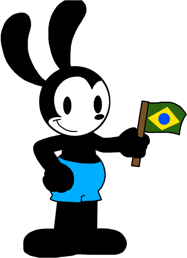 Oswald With Brazil Flag By Marcospower1996 - Cream (894x894)