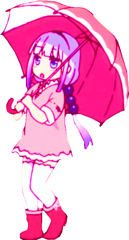 Clip Art Pink Red Fashion Accessory Fictional Character - Kanna Rain Dance Gif (514x830)