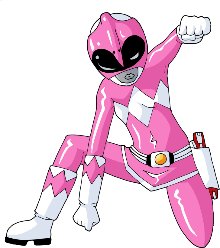 Kimberly Hart Pink Deviantart - Pink Power Ranger Cartoon (800x940)