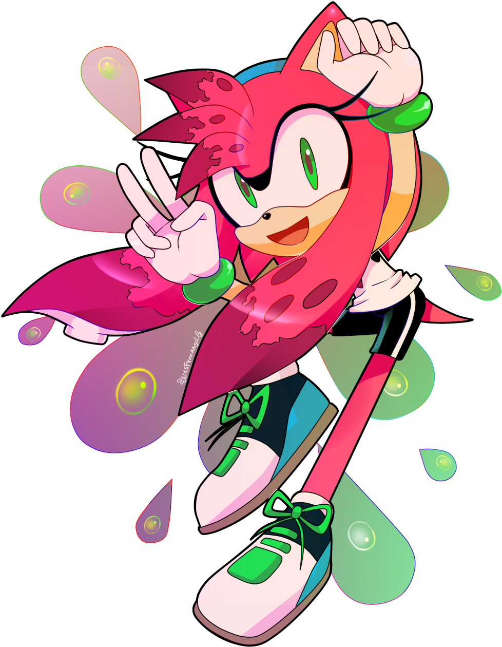 Amy In Style Of Splatoon2 - Amy Rose Splatoon (1200x1530)