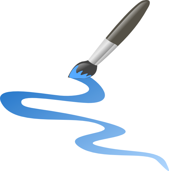 Paint Brush Clip Art (594x598)