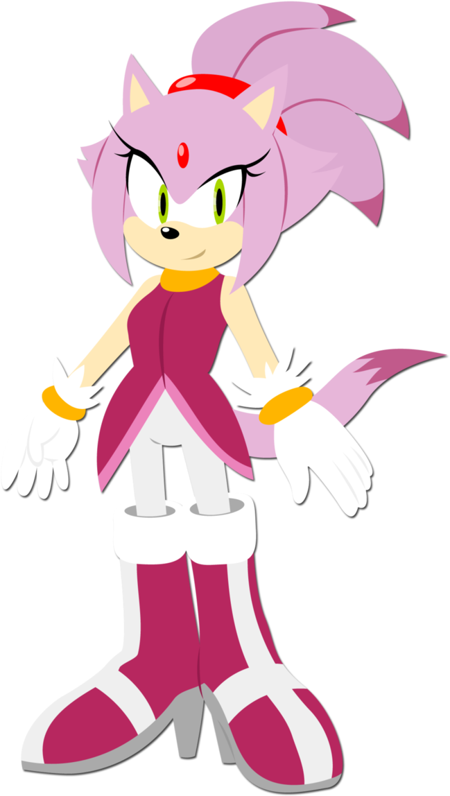 Blaze And Amy Fusion - Amy Rose And Blaze Fusion (676x1183)