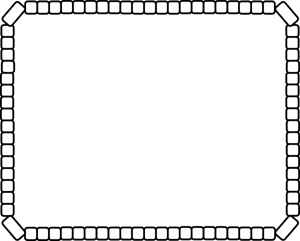 Bigger Rectangle Stone Walls Clip Art At Clker - Rectangle Border Black And White (600x481)