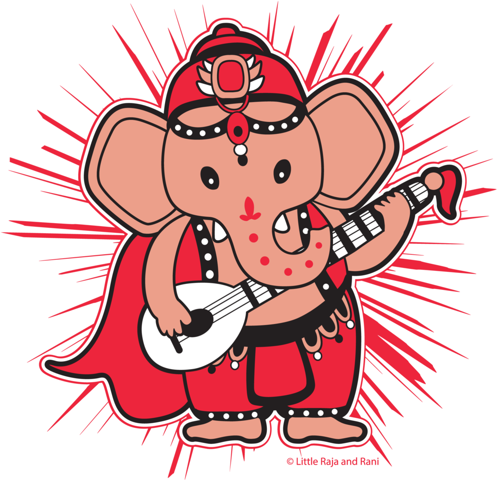 Blog Little Raja And Rani - Little Cute Ganesha Cartoon Character (1000x1000)