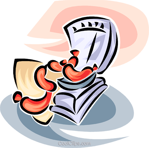 Sausage Weighed On A Store Scale Royalty Free Vector - Clip Art (480x475)