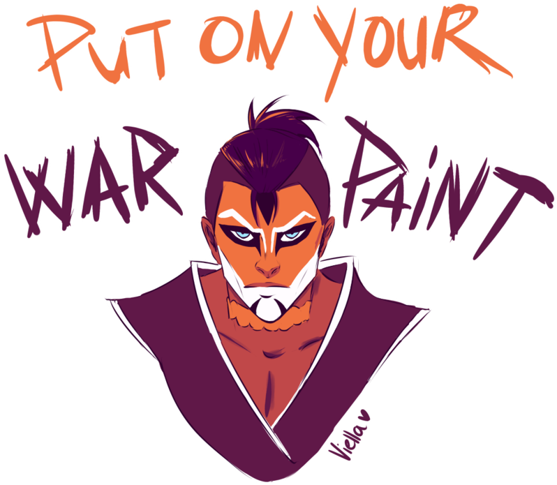 Put On Your War Paint By Viella - Cartoon (800x737)