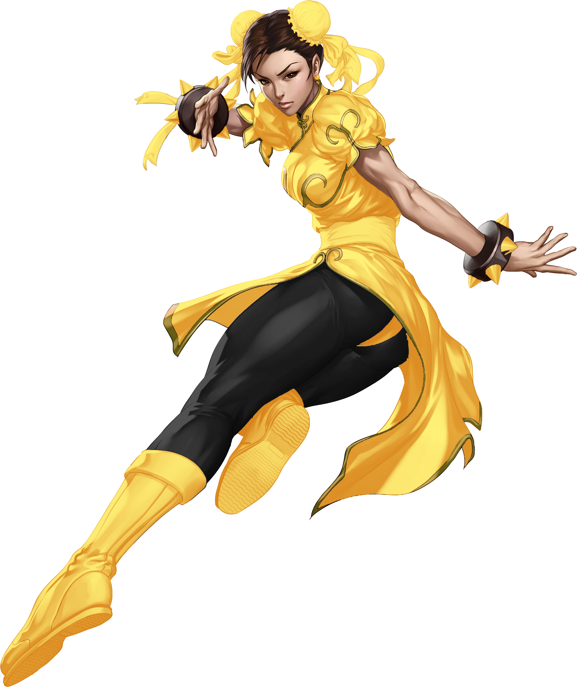 Image From Http - Chun Li Street Fighter Yellow (2200x2619)
