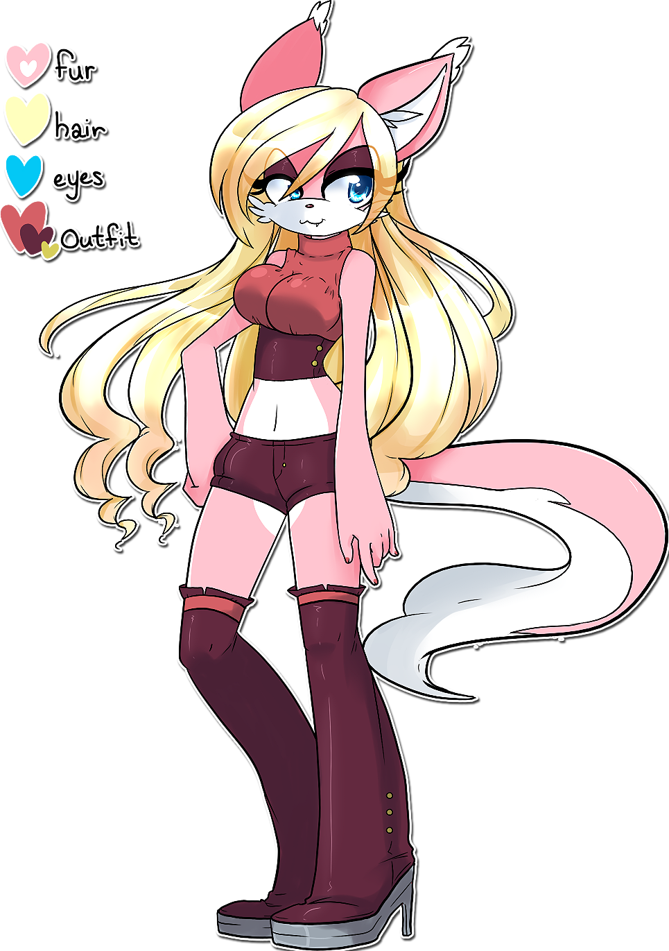 Fur Hair Eues Outft Shadow The Hedgehog Clothing Pink - Sonic Fan Characters Pink (965x1371)