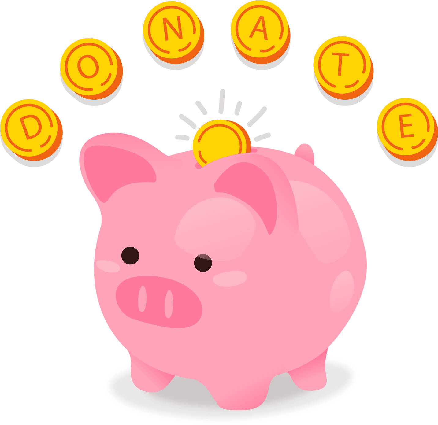 Piggy Bank Coin Saving - Vector Graphics (1431x1443)
