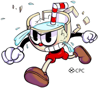 My Inktober 2017 Going Digital Transparent Background - Cuphead (500x333)