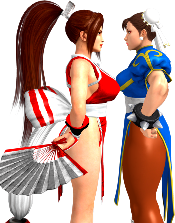 Chun-li Mai Shiranui Cammy Capcom Vs - Chun Li And Mai (894x894)