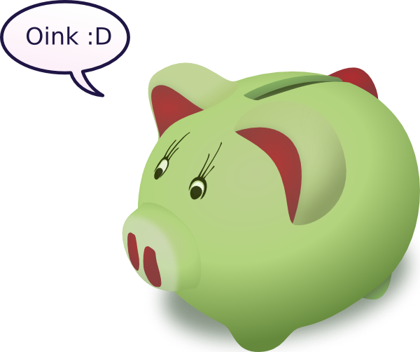 Piggy Bank Clip Art At Clkercom Vector Online Royalty - Piggy Bank Clip Art (600x502)