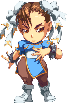 Chibi Chun Li The Extracted Artwork Of Chun Li From - Super Puzzle Fighter 2 Turbo (500x500)