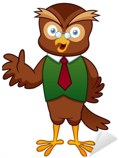 Illustration Of Cartoon Professor Owl Sticker • Pixers® - Illustration (400x400)