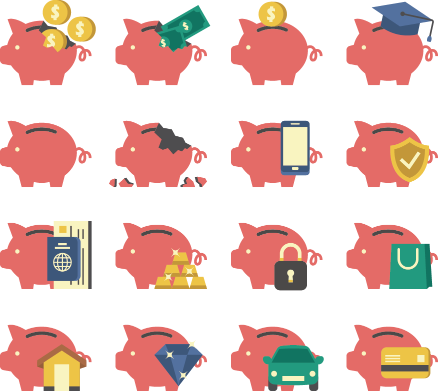 Piggy Bank Saving Money Icon - Icon (876x783)