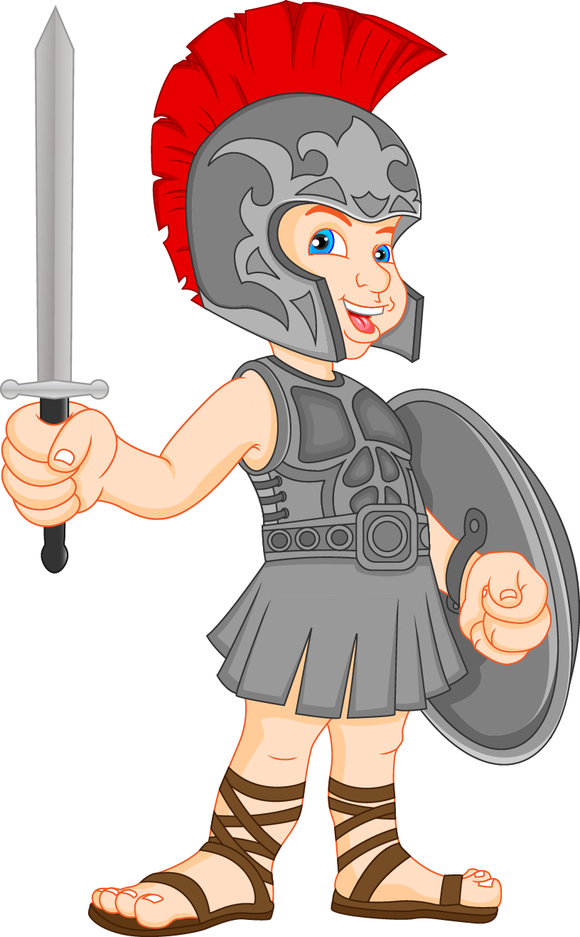 Roman Army Cartoon Centurion Clip Art - Roman Gladiator Clip Art (816x1317)