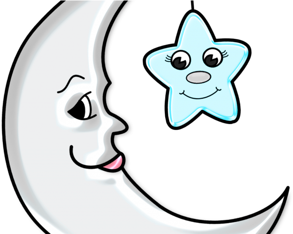 Stars And Moon Clipart - Carteles Para Escuelas Dominicales (640x480)