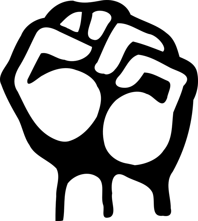 Black Fist Clipart - Clipart Fist (644x720)