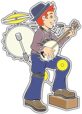 One Man Band Illustration - One Man Band Illustration (300x426)