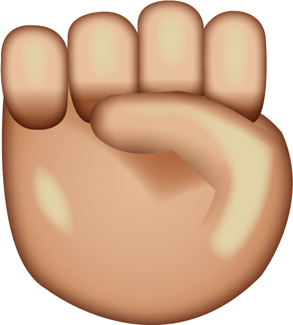 Picture Of Fist - Raised Fist Emoji Png (640x640)